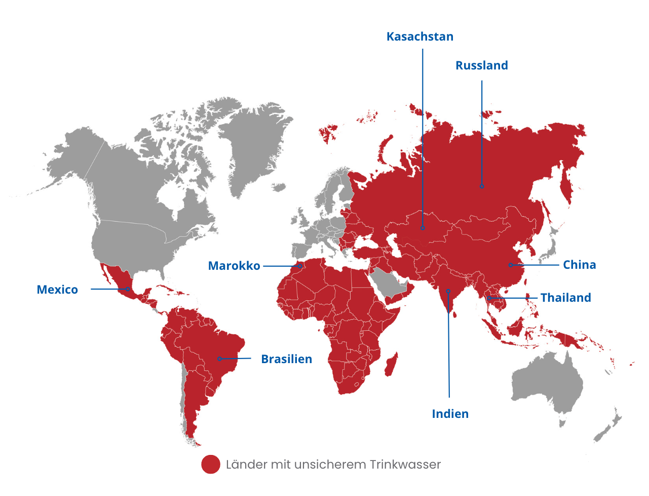 Länderübersicht: Hier sollte man Leitungswasser (nicht) trinken