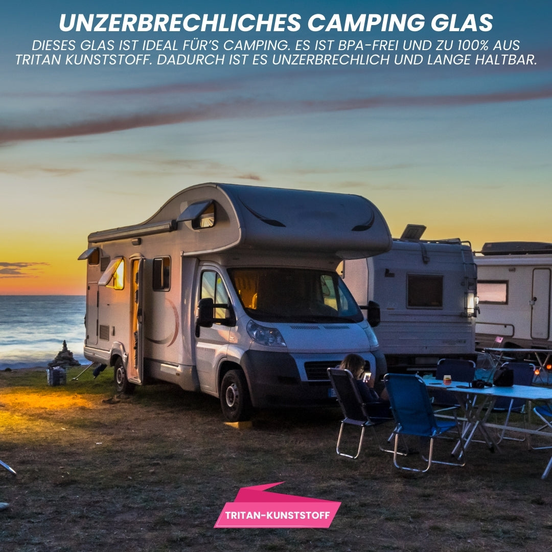 Camping Gläser aus Kunststoff Weingläser - unzerbrechlich - ideal für Caravan, Poolpartys, Gartenpartys, Festivals und Picknicks (Kopie)