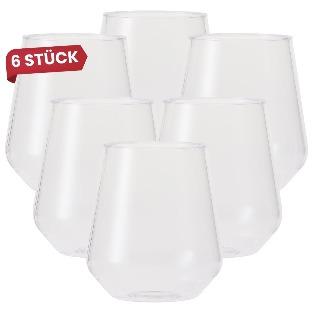Camping Gläser aus Kunststoff Weingläser - unzerbrechlich - ideal für Caravan, Poolpartys, Gartenpartys, Festivals und Picknicks (Kopie)