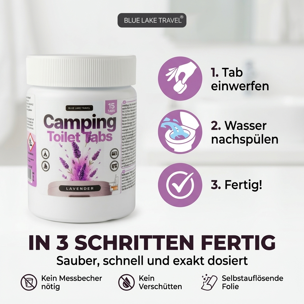 Camping Toiletten Zusatz - Geruchsstopp & effektive Zersetzung für Wohnmobil, Wohnwagen & Campingklo