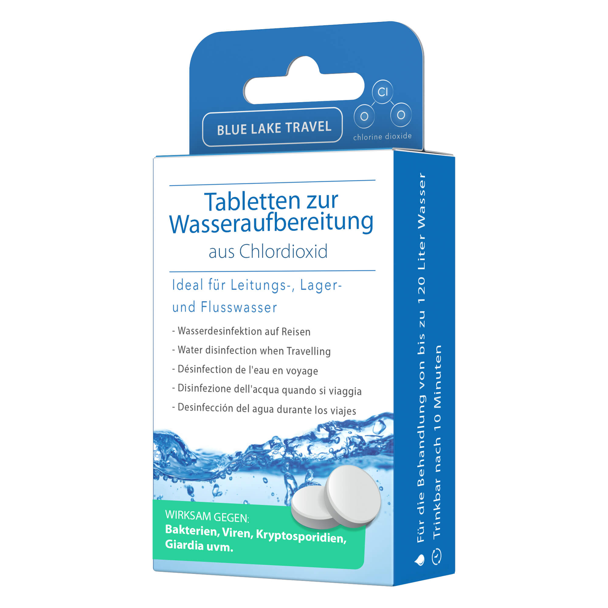 Wasseraufbereitungstabletten - Wasserentkeimung & Trinkwasser Aufbereitung - Chlordioxid