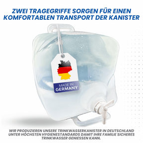 20L Wasserkanister für Trinkwasser - Made in Germany